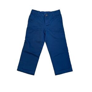 Lands End Toddler Boys Lined Chino Pants Size 2T Cotton Blue WORN ONCE EXCELLENT